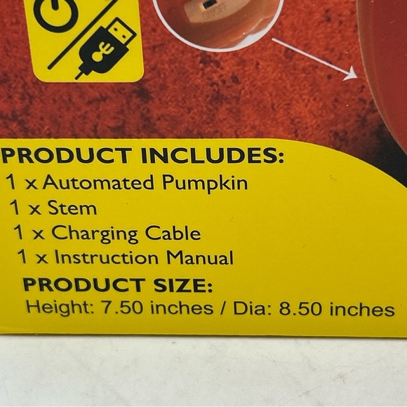 Halloween LED Pumpkin w/Speakers,Halloween Music 5-Fun & Spooky Faces 7.5x8.5” - Picture 5 of 9